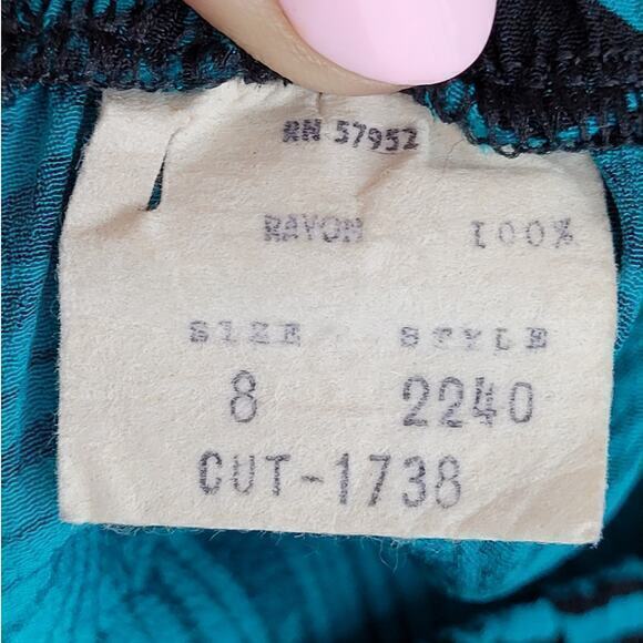 Secrets Vintage Geometric  V-neck Sweatshirt Shirt Pleated‎ Maxi 2 Piece Outfit - Picture 15 of 16